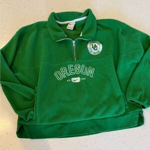 XXL Nike Oregon Ducks Women's Fleece 1/4 Zip Sherpa Green FN8147-374 2x Winter